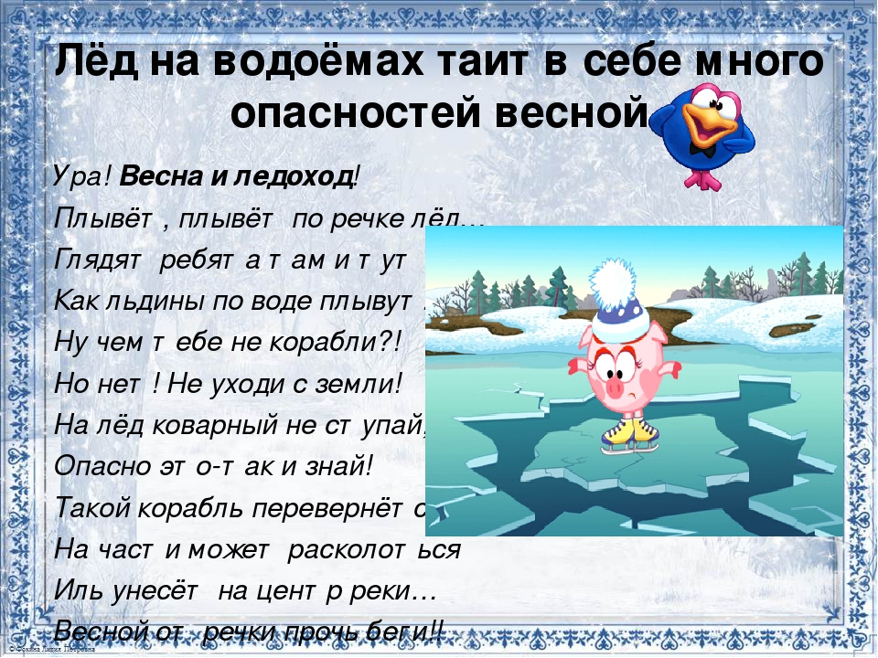 Презентация опасности весной для детей